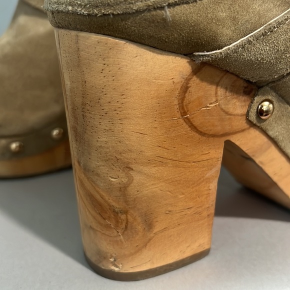 Steve Madden Hilde Suede Heeled Mule Clog - Picture 11 of 14